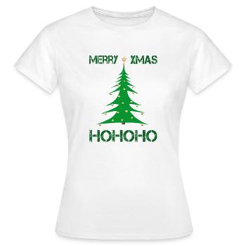 Merry Christmas xmas - Women's T-Shirt - white - Front - AI Model Female 172 dark (172cm)