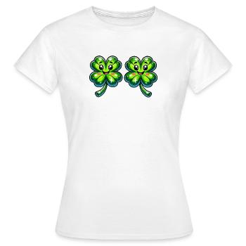 Trèfles - T-shirt Femme - blanc - Devant - AI Model Female 172 dark (172cm)