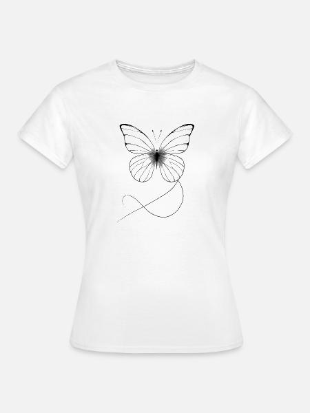 Filigraner Schmetterling - Frauen T-Shirt - Weiß