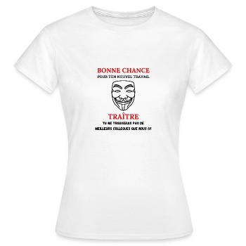 Departure of colleague new work - Women's T-Shirt - white - Front - AI Model Female 172 dark (172cm)