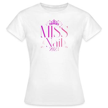 Miss Nail 2023 Nail Design Nail Salon - T-shirt Femme - blanc - Devant - AI Model Female 172 dark (172cm)