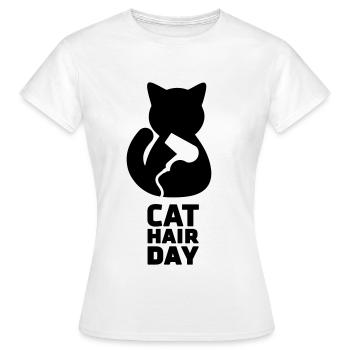 cat hair 00 - Frauen T-Shirt - Weiß - Vorne - AI Model Female 172 dark (172cm)