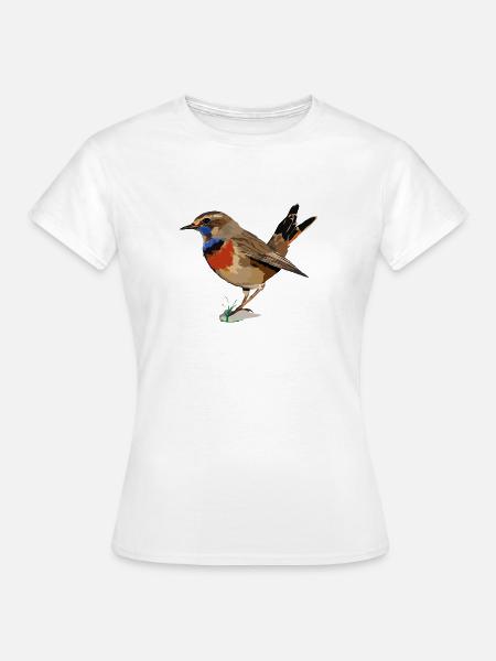 Blaukehlchen_Luscinia svecica - Frauen T-Shirt - Weiß
