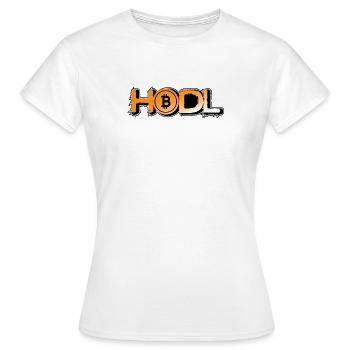 HODL Bitcoin avec style - T-shirt Femme - blanc - Devant - AI Model Female 172 dark (172cm)