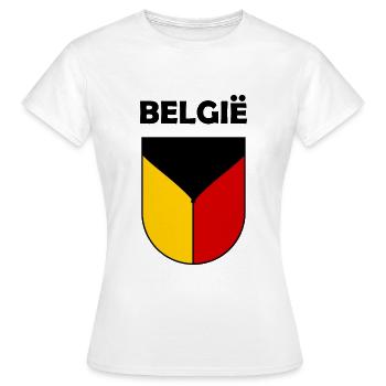 Les Belges - T-shirt Femme - blanc - Devant - AI Model Female 172 dark (172cm)