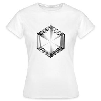Design002 - Frauen T-Shirt - Weiß - Vorne - AI Model Female 172 dark (172cm)