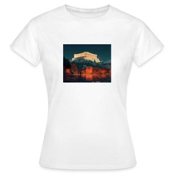 athen - Frauen T-Shirt - Weiß - Vorne - AI Model Female 172 dark (172cm)
