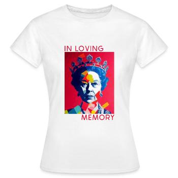 In Erinnerung an Queen Elizabeth - Frauen T-Shirt - Weiß - Vorne - AI Model Female 172 dark (172cm)