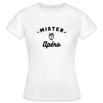 MISTER Apéro - T-shirt Femme - blanc - Devant - AI Model Female 172 dark (172cm)