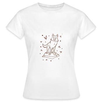 Wolf - Tierfreund - Naturschutz - Frauen T-Shirt - Weiß - Vorne - AI Model Female 172 dark (172cm)
