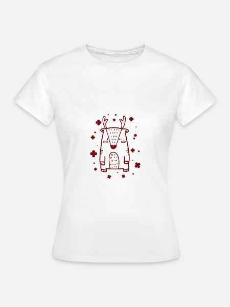 lustiger Elch - Frauen T-Shirt - Weiß