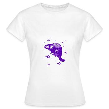 Marder - Hermelin - Wiesel - Frauen T-Shirt - Weiß - Vorne - AI Model Female 172 dark (172cm)