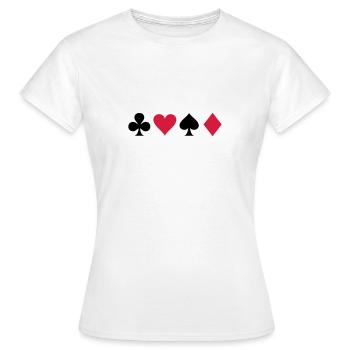 Karten - Frauen T-Shirt - Weiß - Vorne - AI Model Female 172 dark (172cm)
