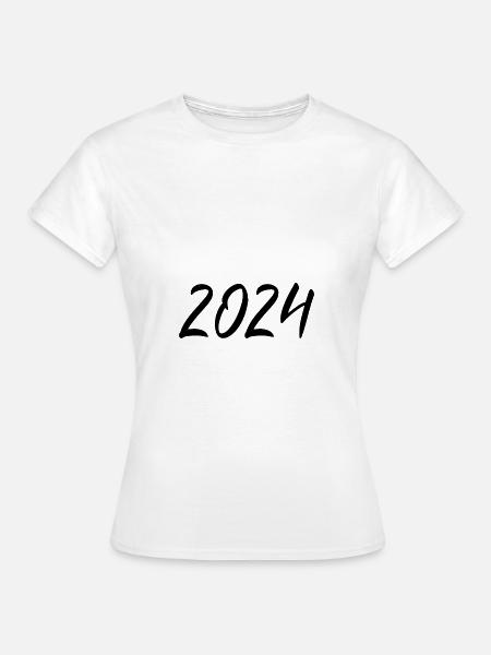 2024 Silvester Neujahr schwarz - Frauen T-Shirt - Weiß