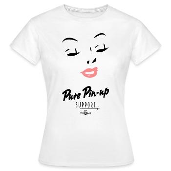 Pure Pin-Up Support - Women's T-Shirt - white - Front - AI Model Female 172 dark (172cm)