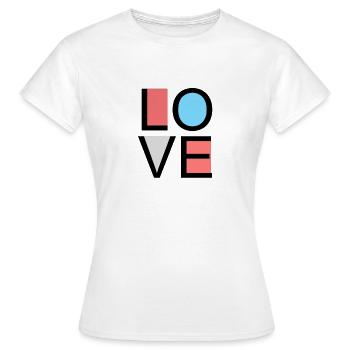 Liebe - Frauen T-Shirt - Weiß - Vorne - AI Model Female 172 dark (172cm)