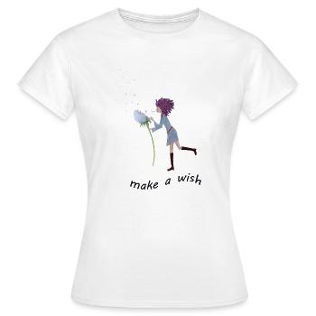 Wish you something, believe that it is fulfilled - Women's T-Shirt - white - Front - AI Model Female 172 dark (172cm)