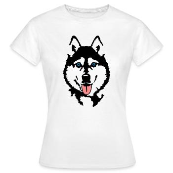 Husky - T-shirt Femme - blanc - Devant - AI Model Female 172 dark (172cm)