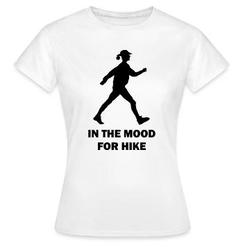 Walking, totally in the mood for walking - Women's T-Shirt - white - Front - AI Model Female 172 dark (172cm)