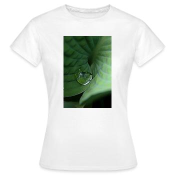 Rosée tropicale verte feuillue - T-shirt Femme - blanc - Devant - AI Model Female 172 dark (172cm)