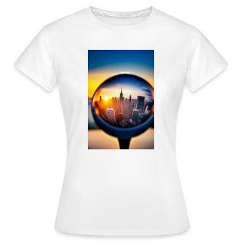 Stadt Kugel - Frauen T-Shirt - Weiß - Vorne - AI Model Female 172 dark (172cm)