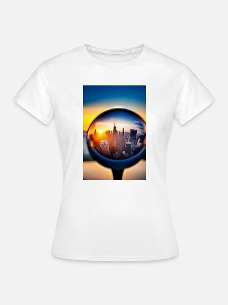 Stadt Kugel - Frauen T-Shirt - Weiß