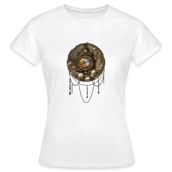 L’esthétique Steampunk - T-shirt Femme - blanc - Devant - AI Model Female 172 dark (172cm)