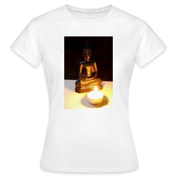Affiche de Bouddha - T-shirt Femme - blanc - Devant - AI Model Female 172 dark (172cm)