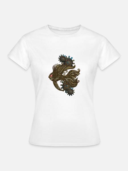 Wunderbarer Steampunk-Fisch. - Frauen T-Shirt - Weiß