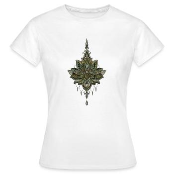 Schöne und geheimnisvolle Lotusblumen. - Frauen T-Shirt - Weiß - Vorne - AI Model Female 172 dark (172cm)