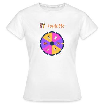 XY-Roulette - Frauen T-Shirt - Weiß - Vorne - AI Model Female 172 dark (172cm)