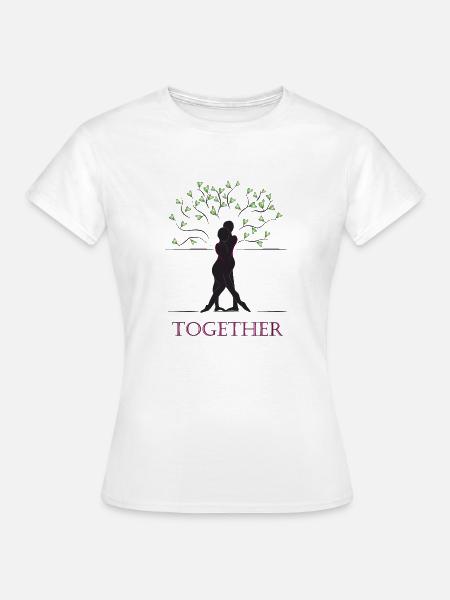Zusammen schwarz - Frauen T-Shirt - Weiß