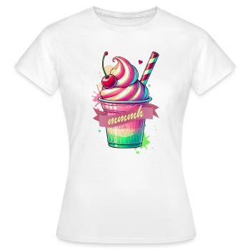 Tentation séduisante : milkshake coloré - T-shirt Femme - blanc - Devant - AI Model Female 172 dark (172cm)