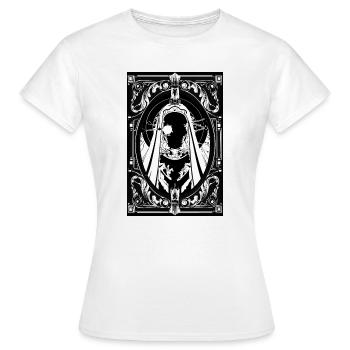 Saint Robot Art Nouveau - T-shirt Femme - blanc - Devant - AI Model Female 172 dark (172cm)