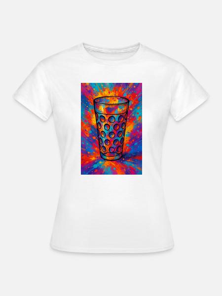 Dubbeglas Explosion - Frauen T-Shirt - Weiß