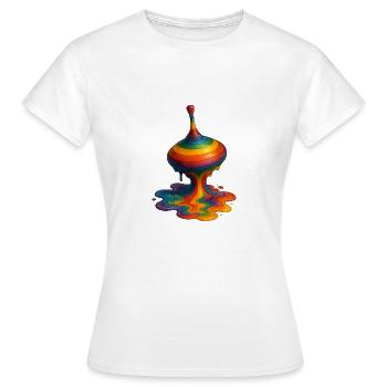 Gyroscope de fusion - T-shirt Femme - blanc - Devant - AI Model Female 172 dark (172cm)