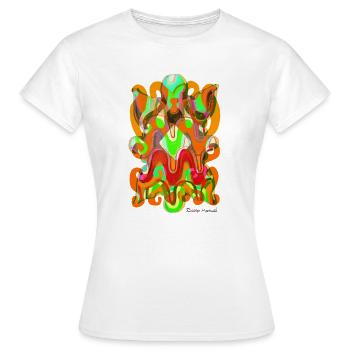 formulaires-tapisserie-2023-2_-7- - T-shirt Femme - blanc - Devant - AI Model Female 172 dark (172cm)