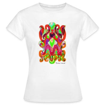 formulaires-tapisserie-2023-2_-8- - T-shirt Femme - blanc - Devant - AI Model Female 172 dark (172cm)
