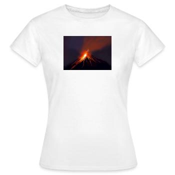 Éruption Volcanique Intense cheval de feu - T-shirt Femme - blanc - Devant - AI Model Female 172 dark (172cm)