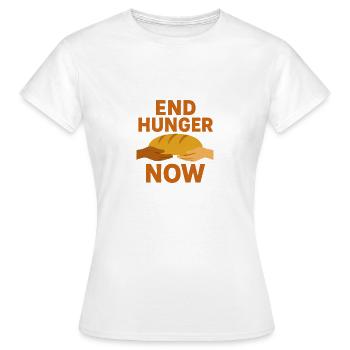 Icône de pain End Hunger Now - T-shirt Femme - blanc - Devant - AI Model Female 172 dark (172cm)