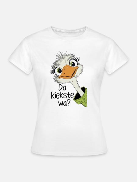 Da kiekste wa ? berliner Dialekt Schnautze - Frauen T-Shirt - Weiß