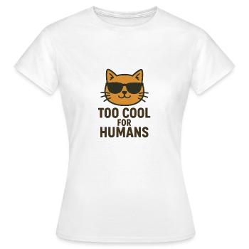 Katze mit Sonnenbrille – Für Hiphop-Liebe - Frauen T-Shirt - Weiß - Vorne - AI Model Female 172 dark (172cm)