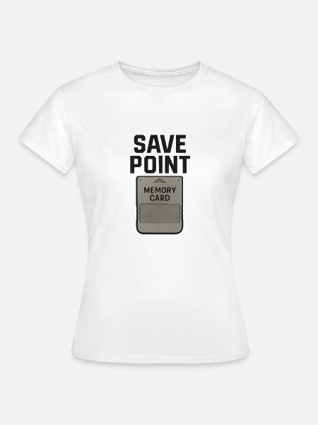 Speicherkarte Speicherpunkt Grafik T-Shirt - Frauen T-Shirt - Weiß