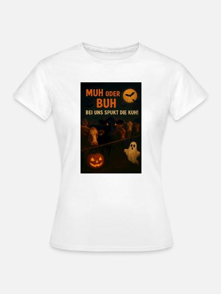 Kuhwitz Halloween Kuhspektakel - Frauen T-Shirt - Weiß