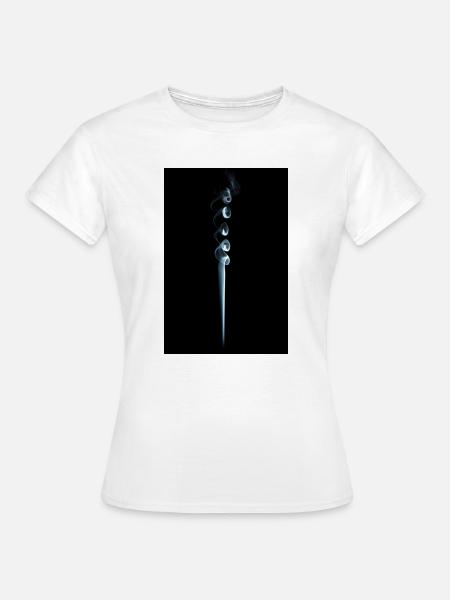 Eleganter Rauchstrudel - Frauen T-Shirt - Weiß