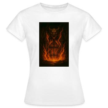 Forme démoniaque Firegate - T-shirt Femme - blanc - Devant - AI Model Female 172 dark (172cm)