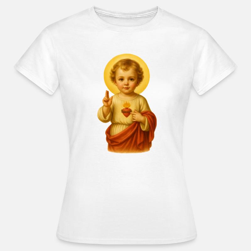 Gesù Bambino con aureola - Maglietta da donna - bianco