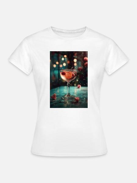 Sprudelnder rosa Zitruscocktail - Frauen T-Shirt - Weiß