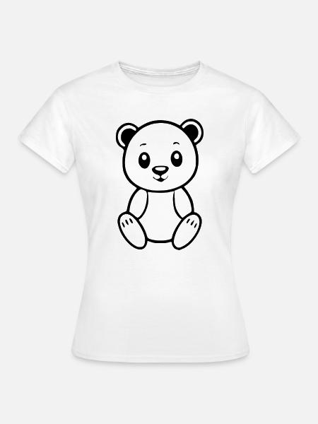 Bär Bärchen T-shirt Geschenk - Frauen T-Shirt - Weiß