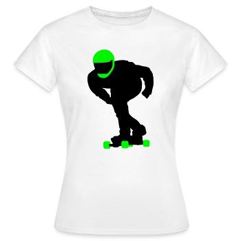 Longboard - Frauen T-Shirt - Weiß - Vorne - AI Model Female 172 dark (172cm)